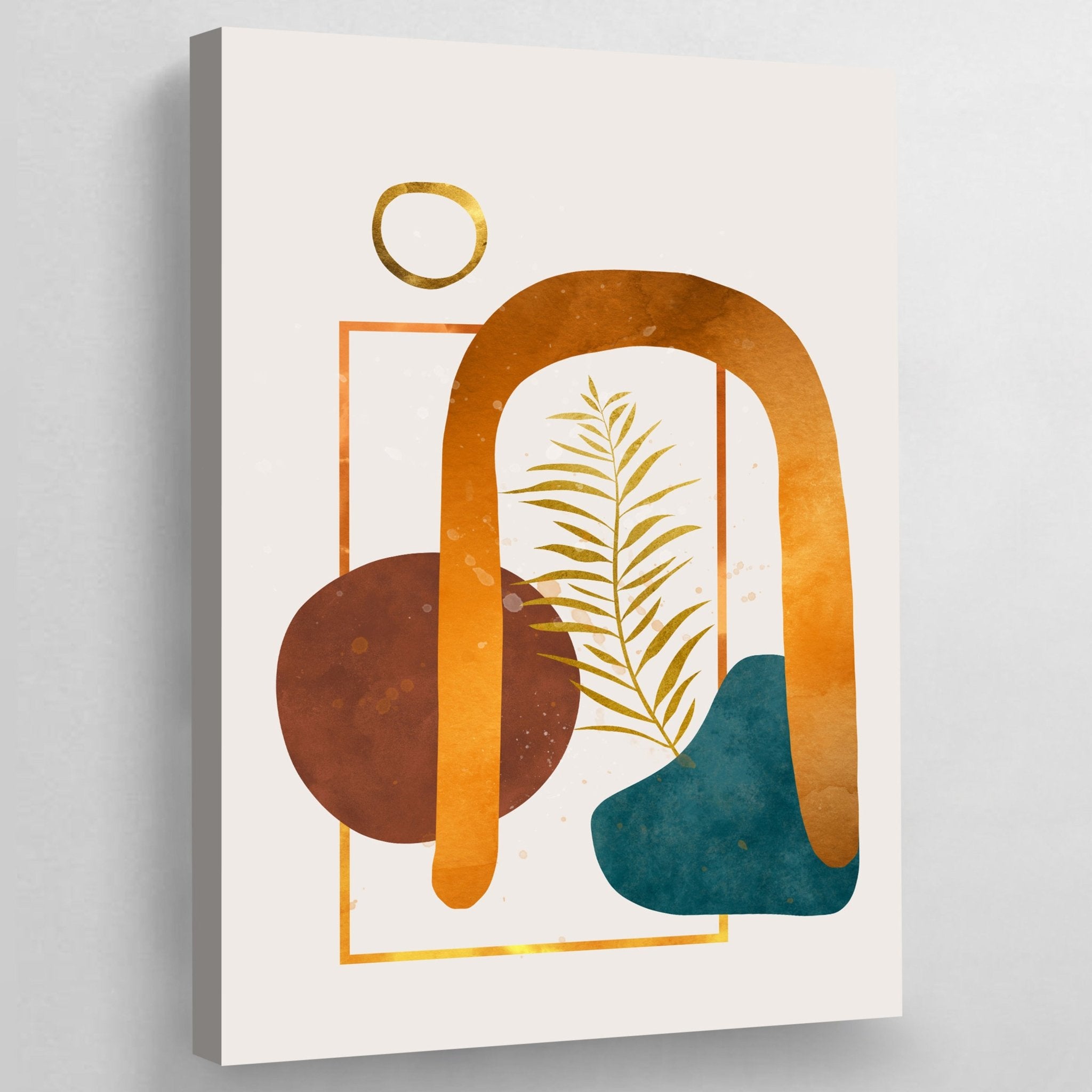 Gold Arch Abstract Scandinavian Wall Art - Luxury Art Canvas
