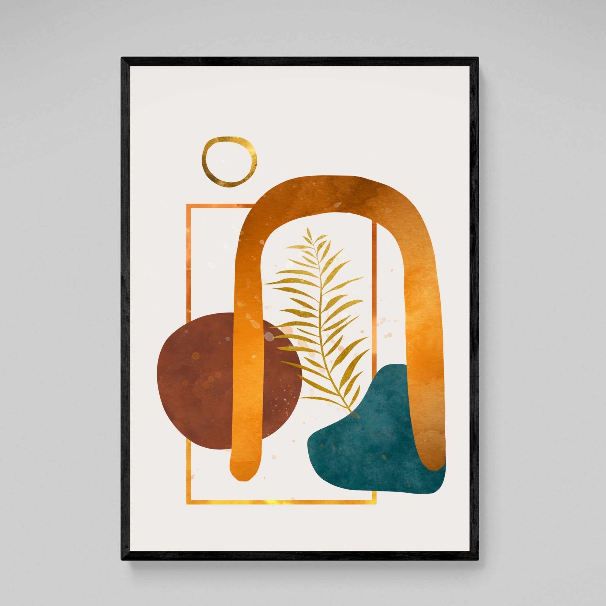 Gold Arch Abstract Scandinavian Wall Art - Luxury Art Canvas