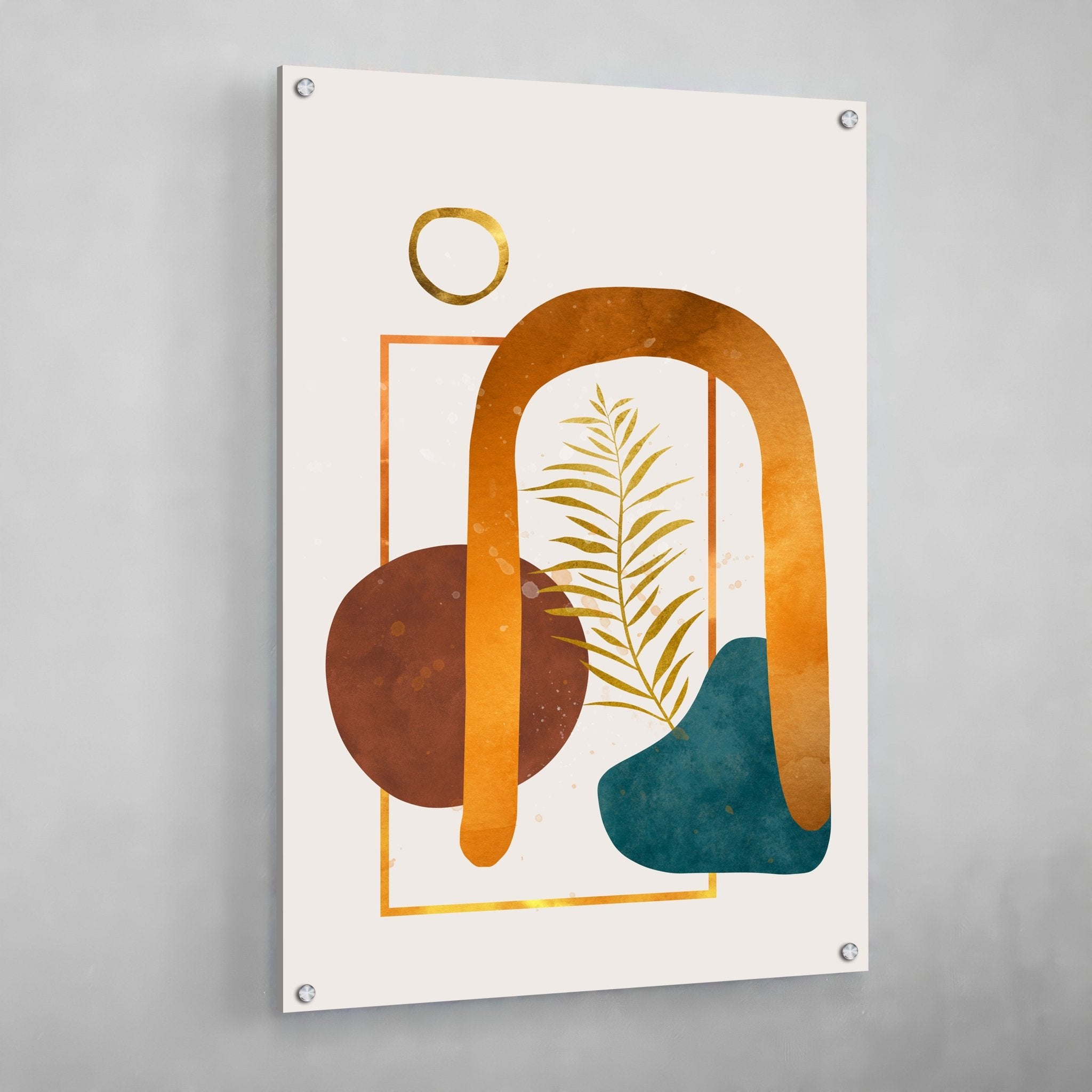 Gold Arch Abstract Scandinavian Wall Art - Luxury Art Canvas