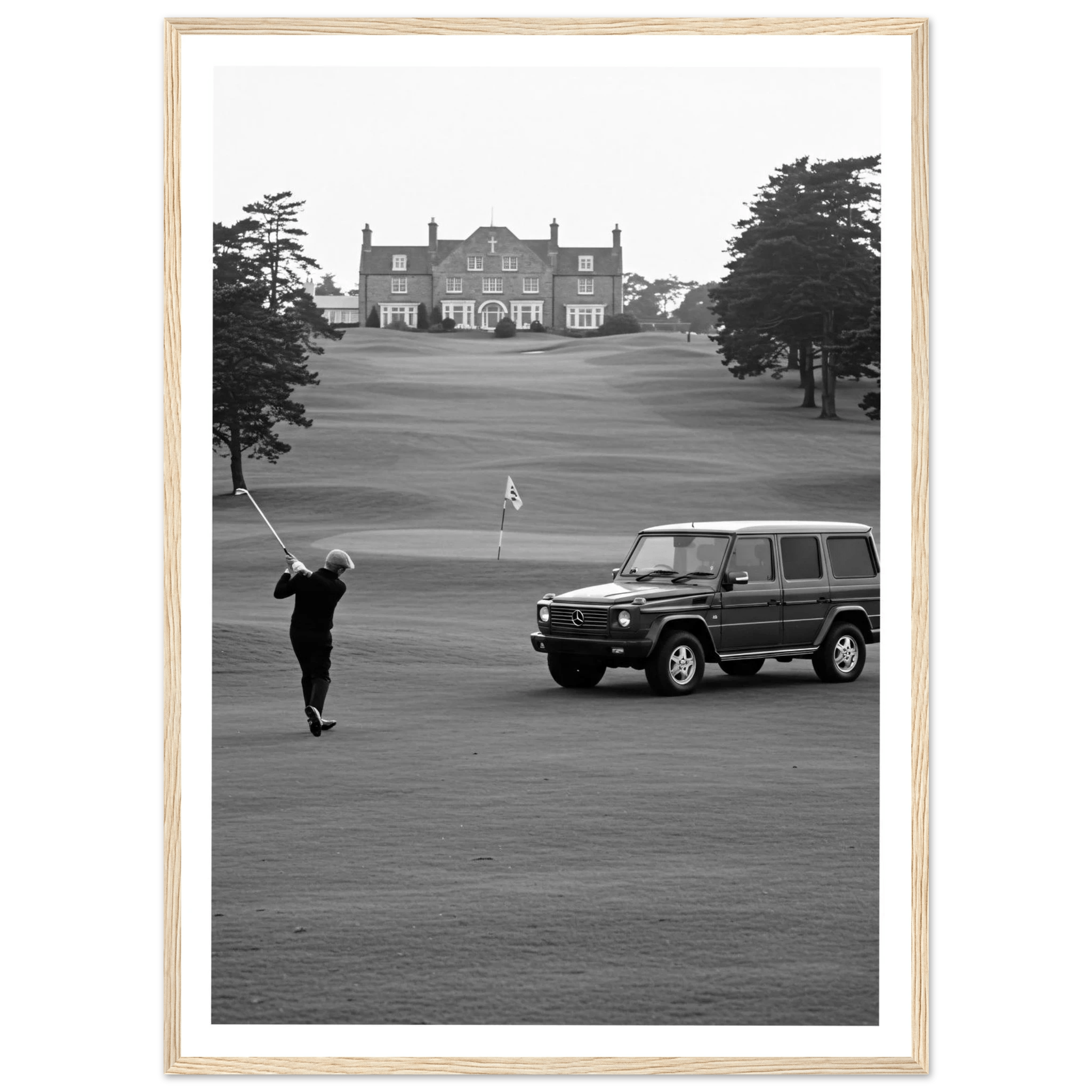 Golf Black and White Photography Wall Art - Luxury Art Canvas