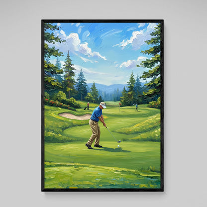 Golfer Art Wall - Luxury Art Canvas