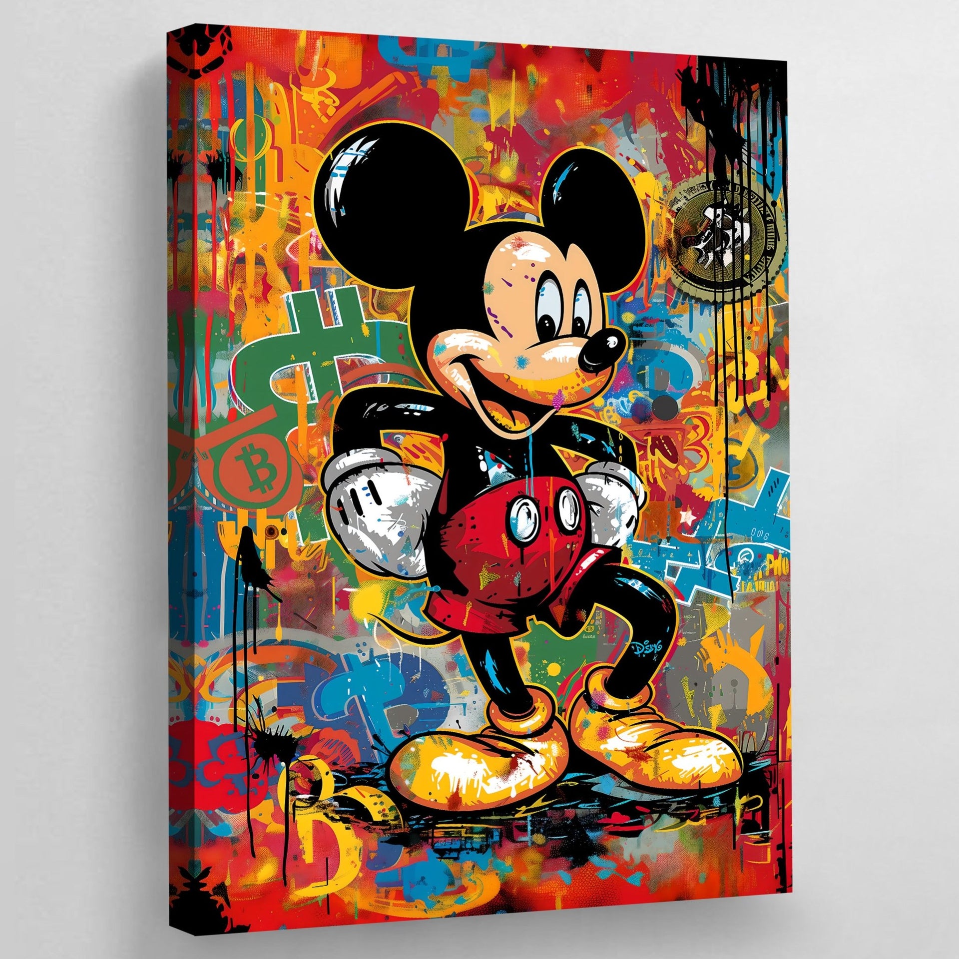 Graffiti Bitcoin Wall Art | Luxury Art Canvas