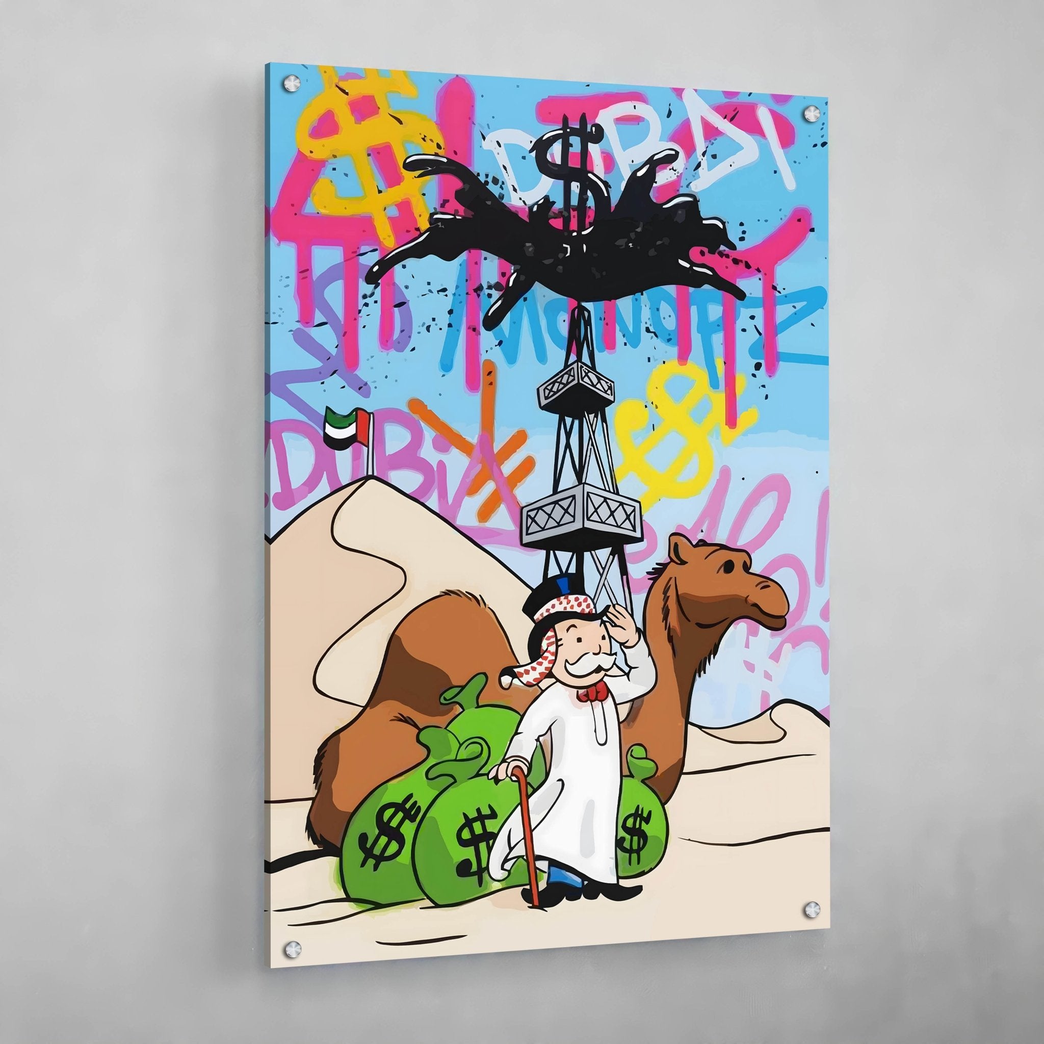 Graffiti Dubai Wall Art - Luxury Art Canvas