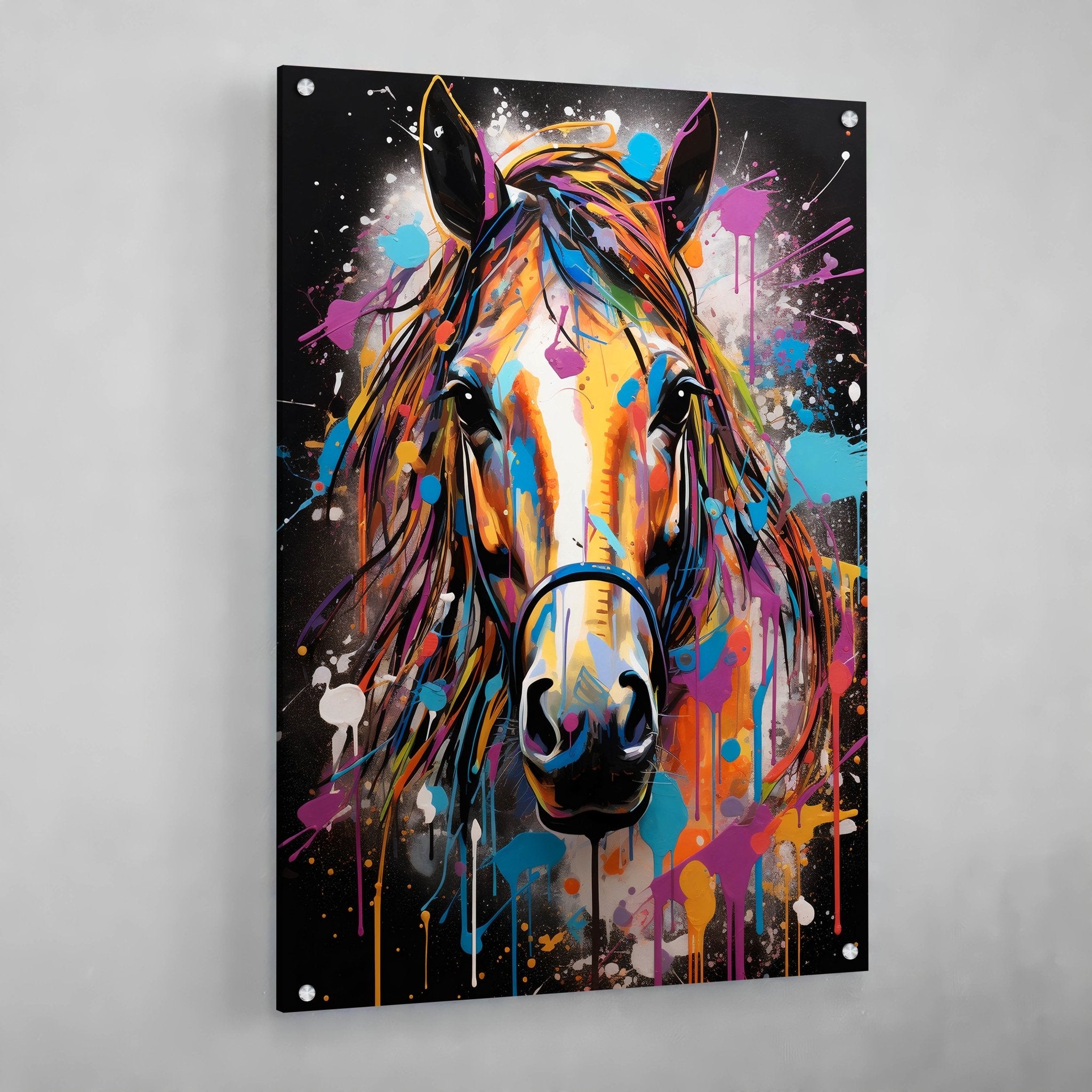 Graffiti Horse Canvas Wall Art - Luxury Art Canvas