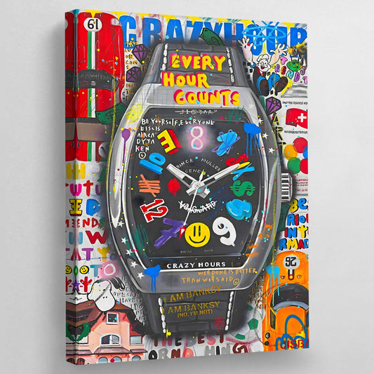 Graffiti Luxury Watch Wall Art - Luxury Art Canvas