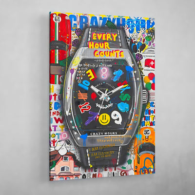 Graffiti Luxury Watch Wall Art - Luxury Art Canvas