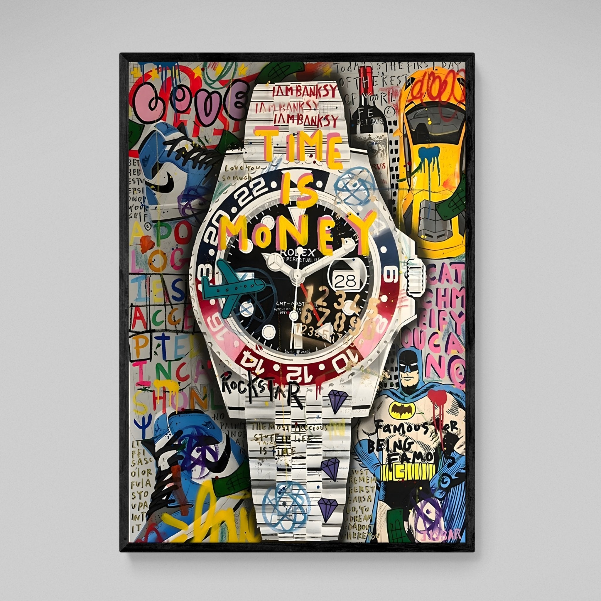 Graffiti Rolex Wall Art - Luxury Art Canvas