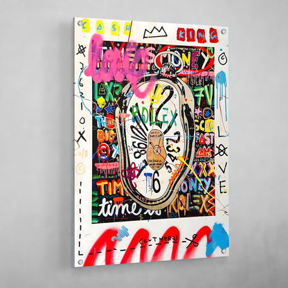Graffiti Vintage Rolex Wall Art - Luxury Art Canvas