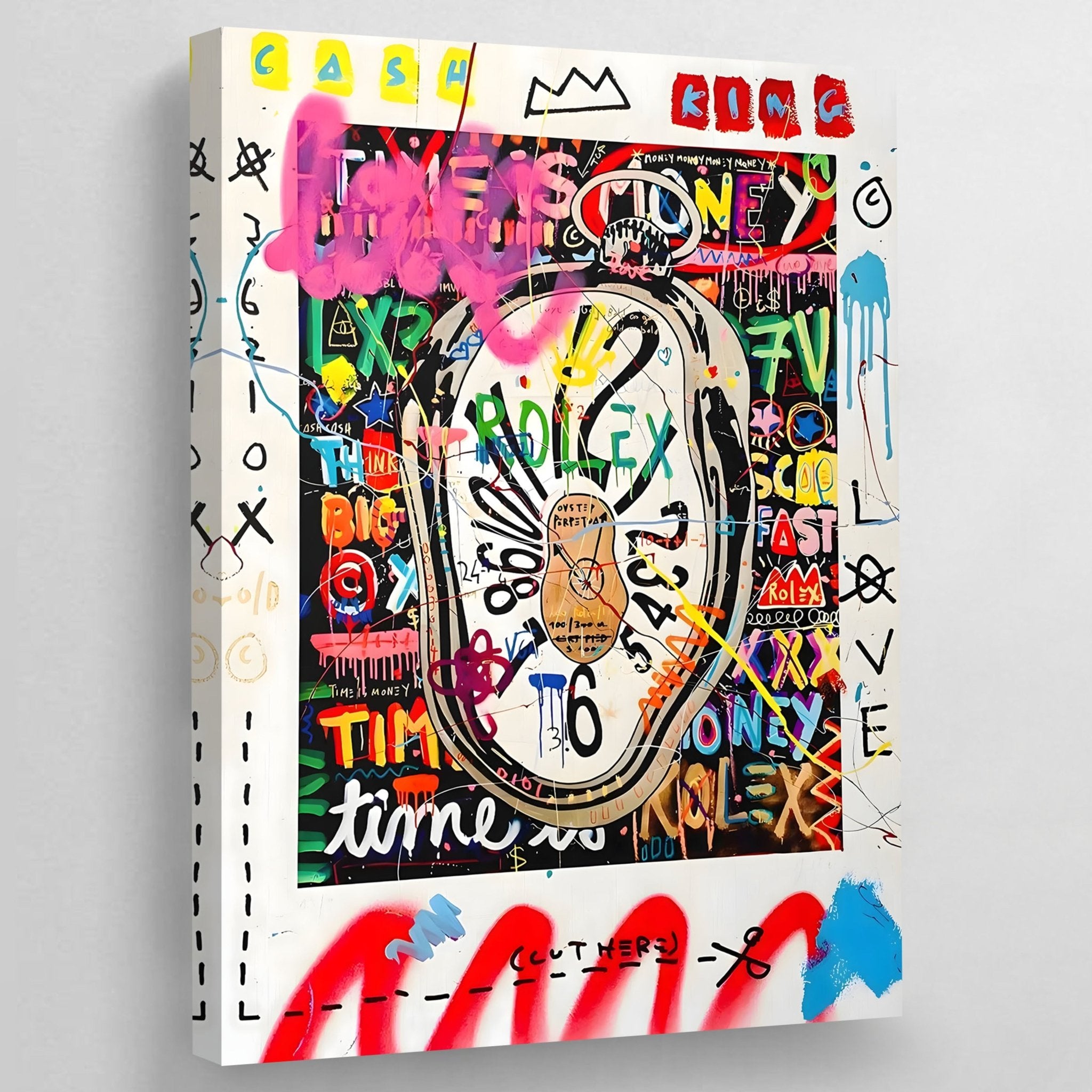 Graffiti Vintage Rolex Wall Art - Luxury Art Canvas