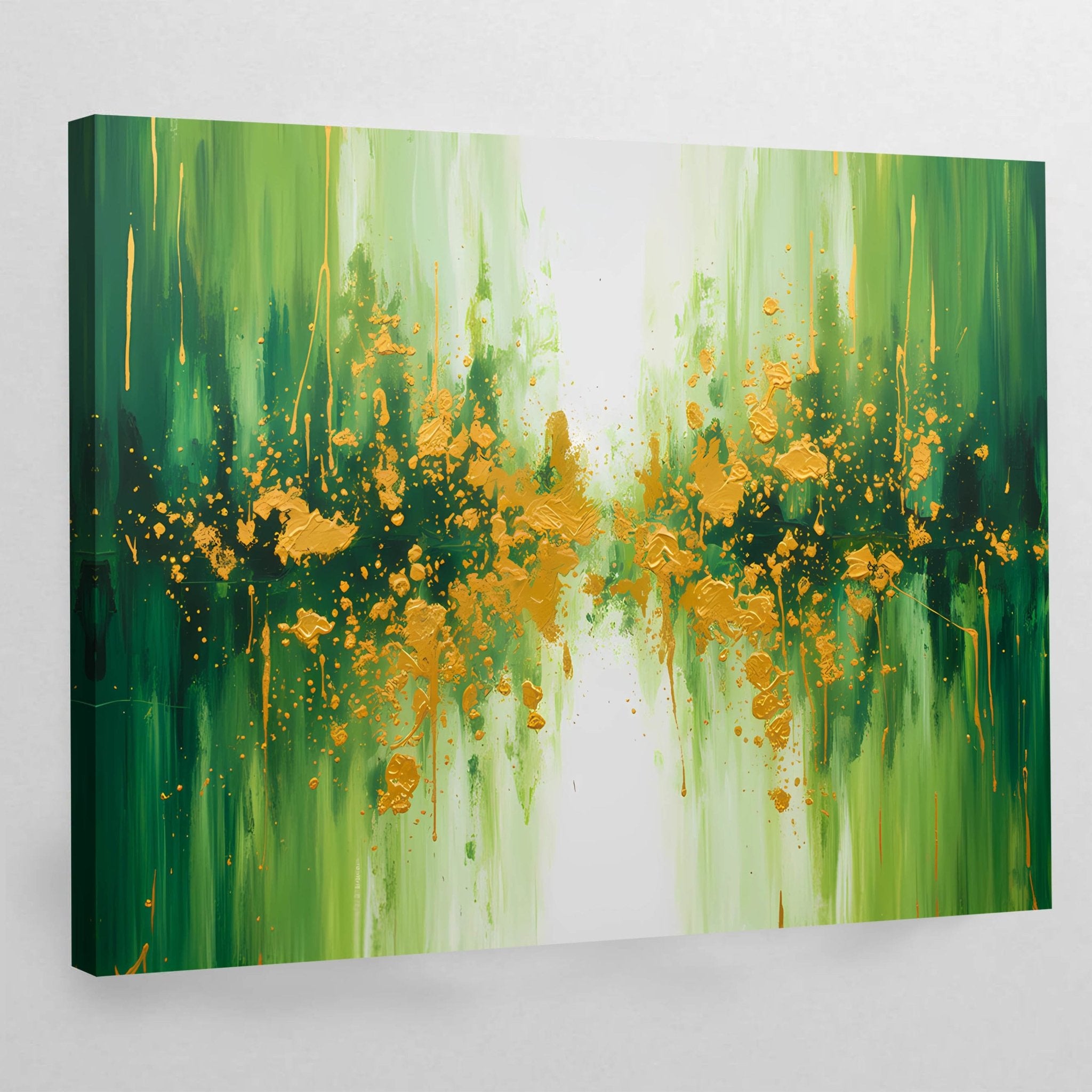 Green Abstract Canvas - Luxury Art Canvas