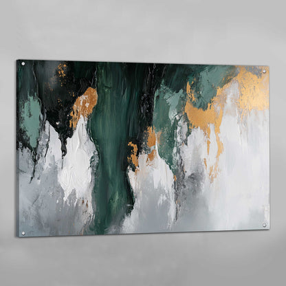 Green Abstract Wall Art - Luxury Art Canvas