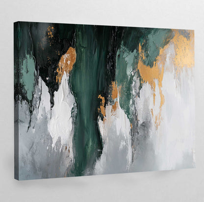 Green Abstract Wall Art - Luxury Art Canvas