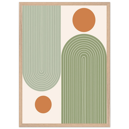 Green Arches Minimalist Wall Art - Luxury Art Canvas