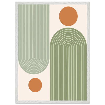 Green Arches Minimalist Wall Art - Luxury Art Canvas