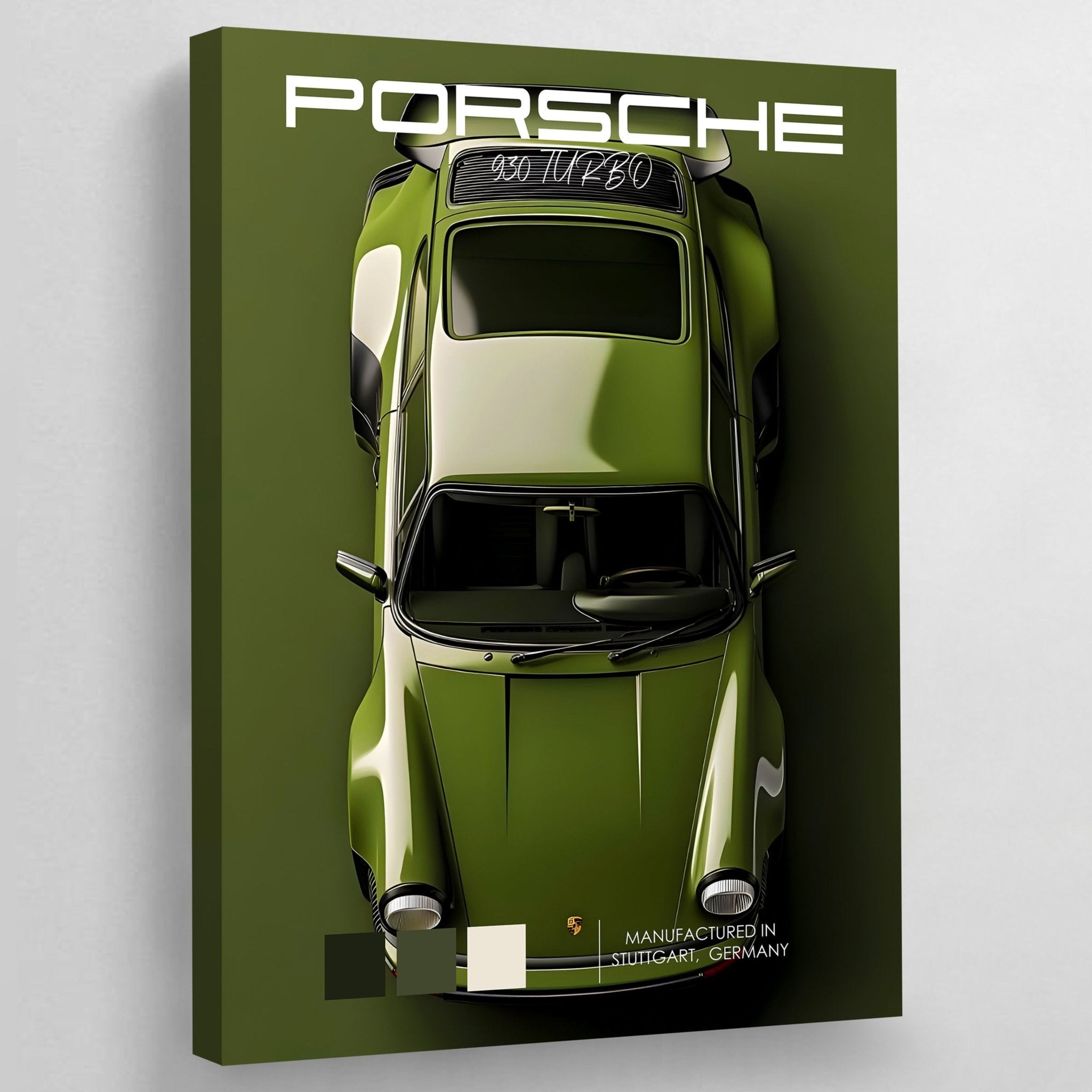 Green Porsche Wall Art - Luxury Art Canvas