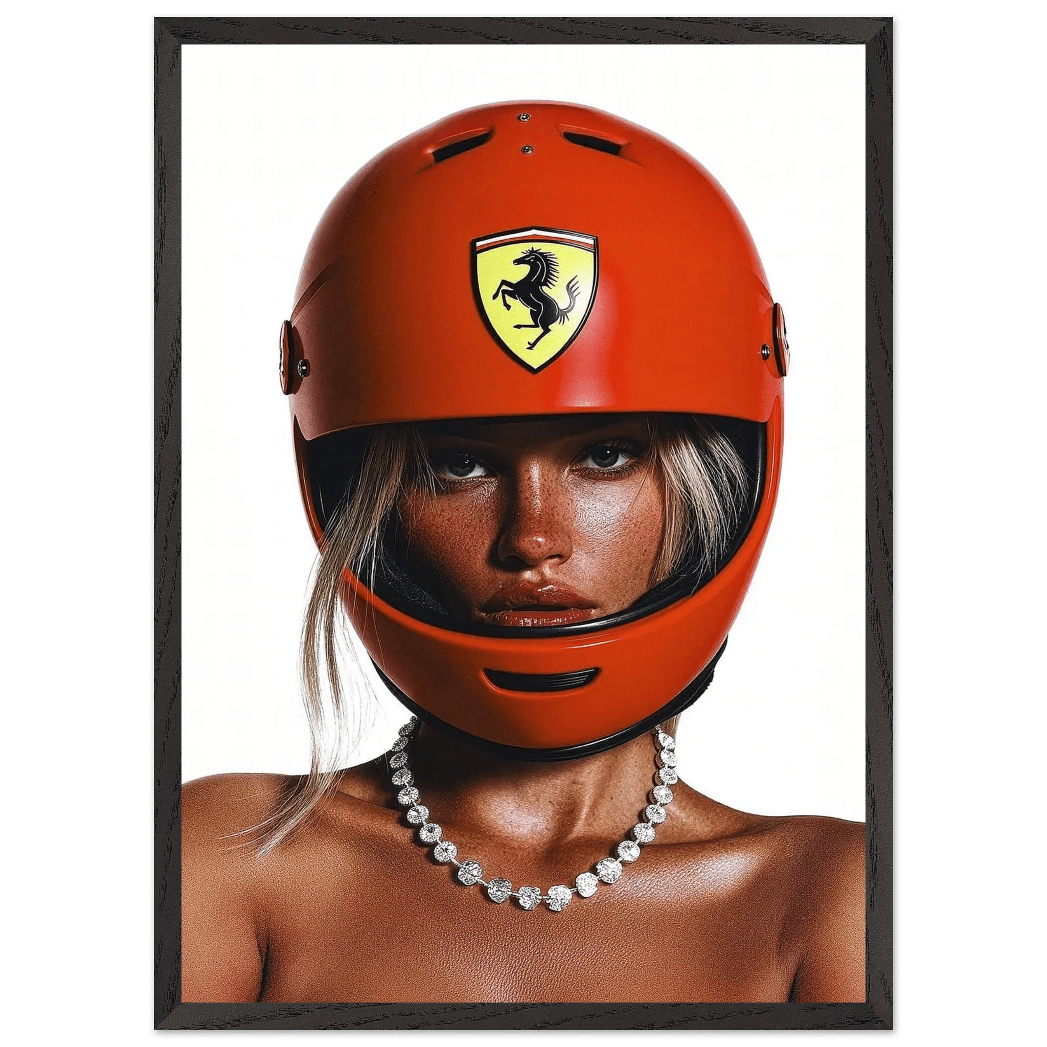 Helmet Portrait Photography Wall Art - Luxury Art Canvas