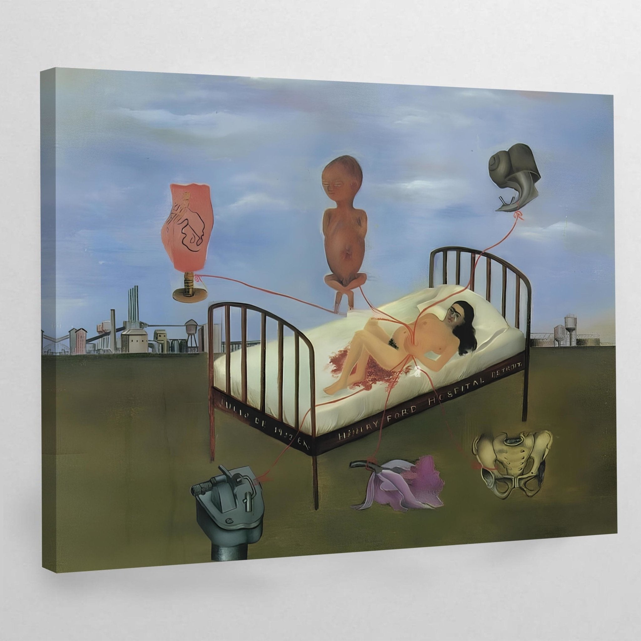 Henry Ford Hospital Frida Kahlo Wall Art - Luxury Art Canvas