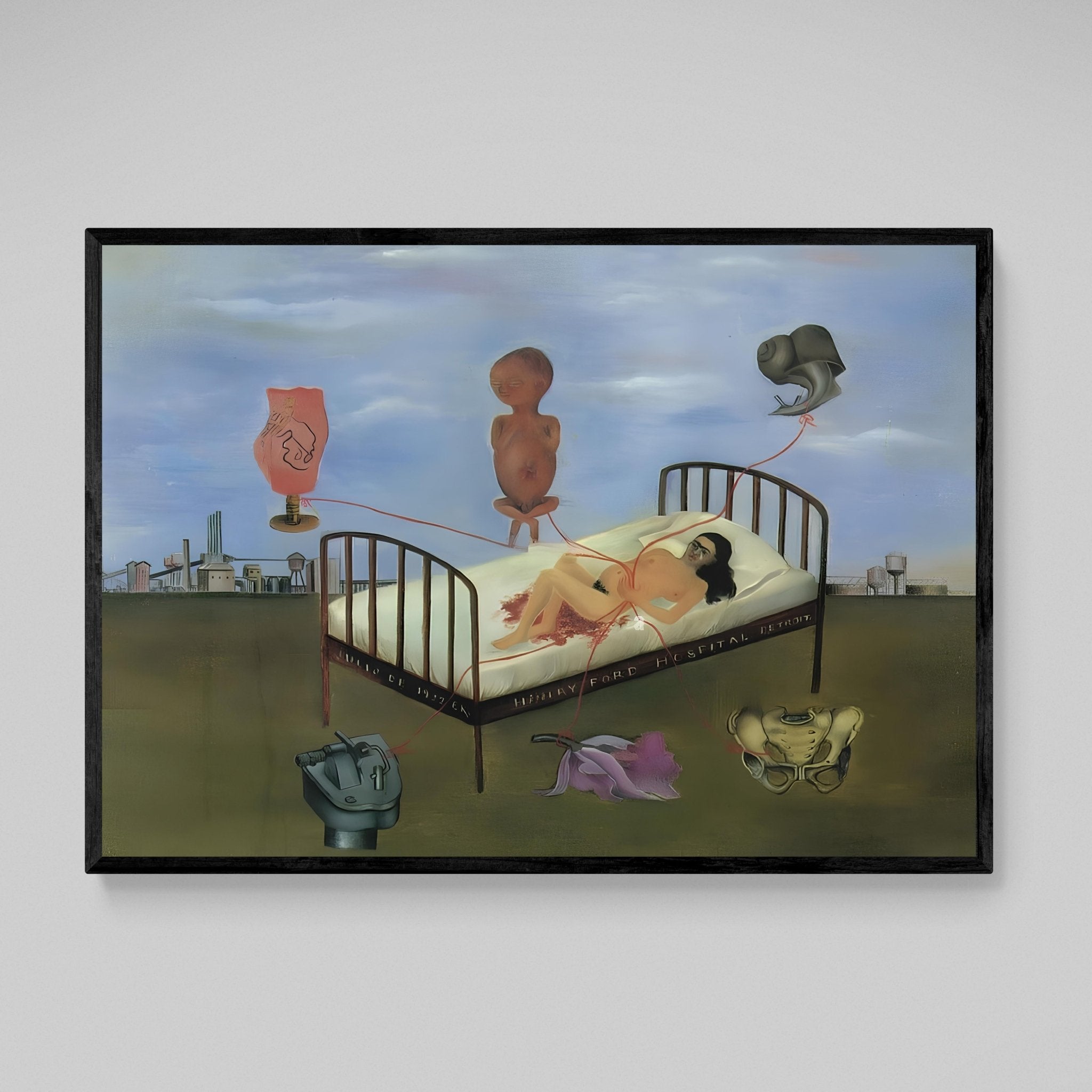 Henry Ford Hospital Frida Kahlo Wall Art - Luxury Art Canvas