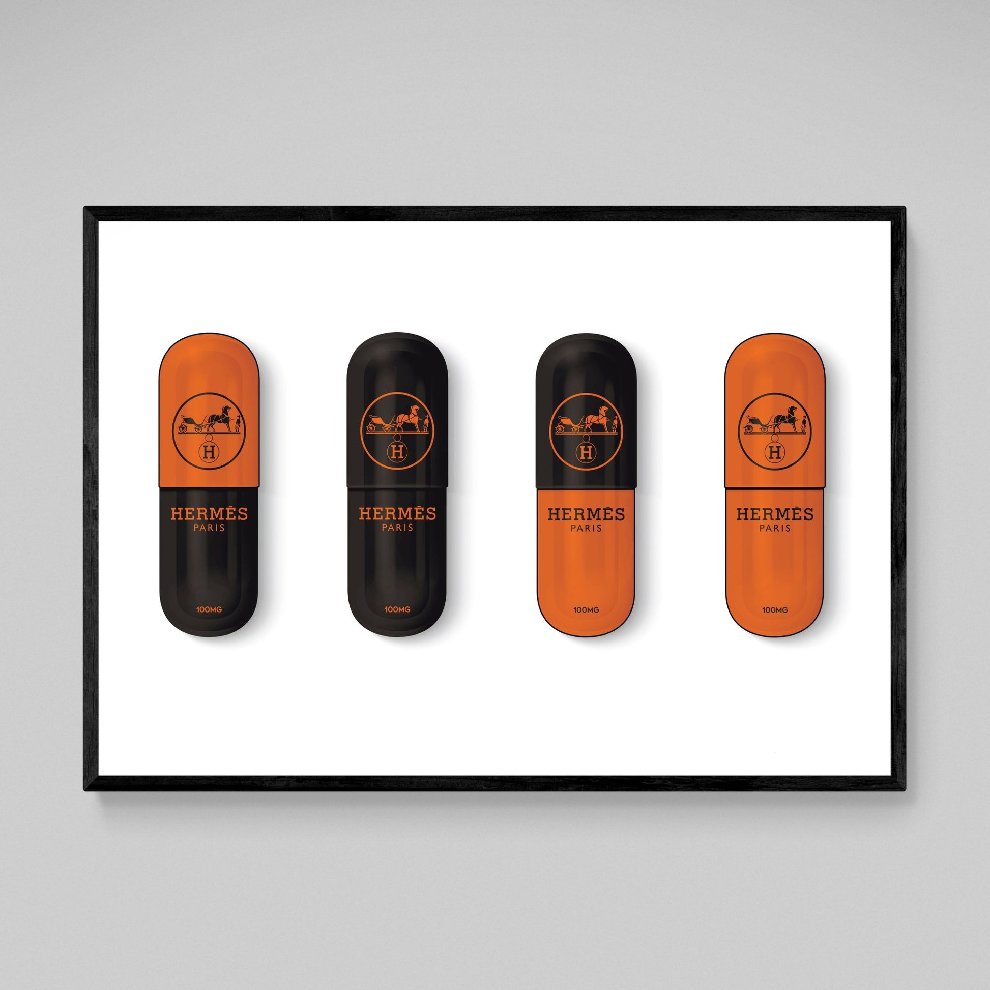 Hermes Pills Wall Art - Luxury Art Canvas