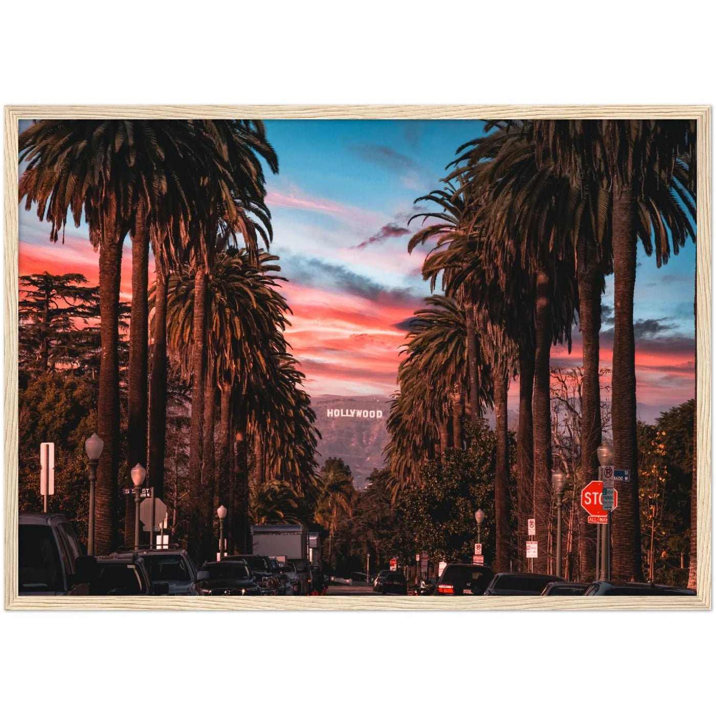 Hollywood Sunset Wall Art - Luxury Art Canvas