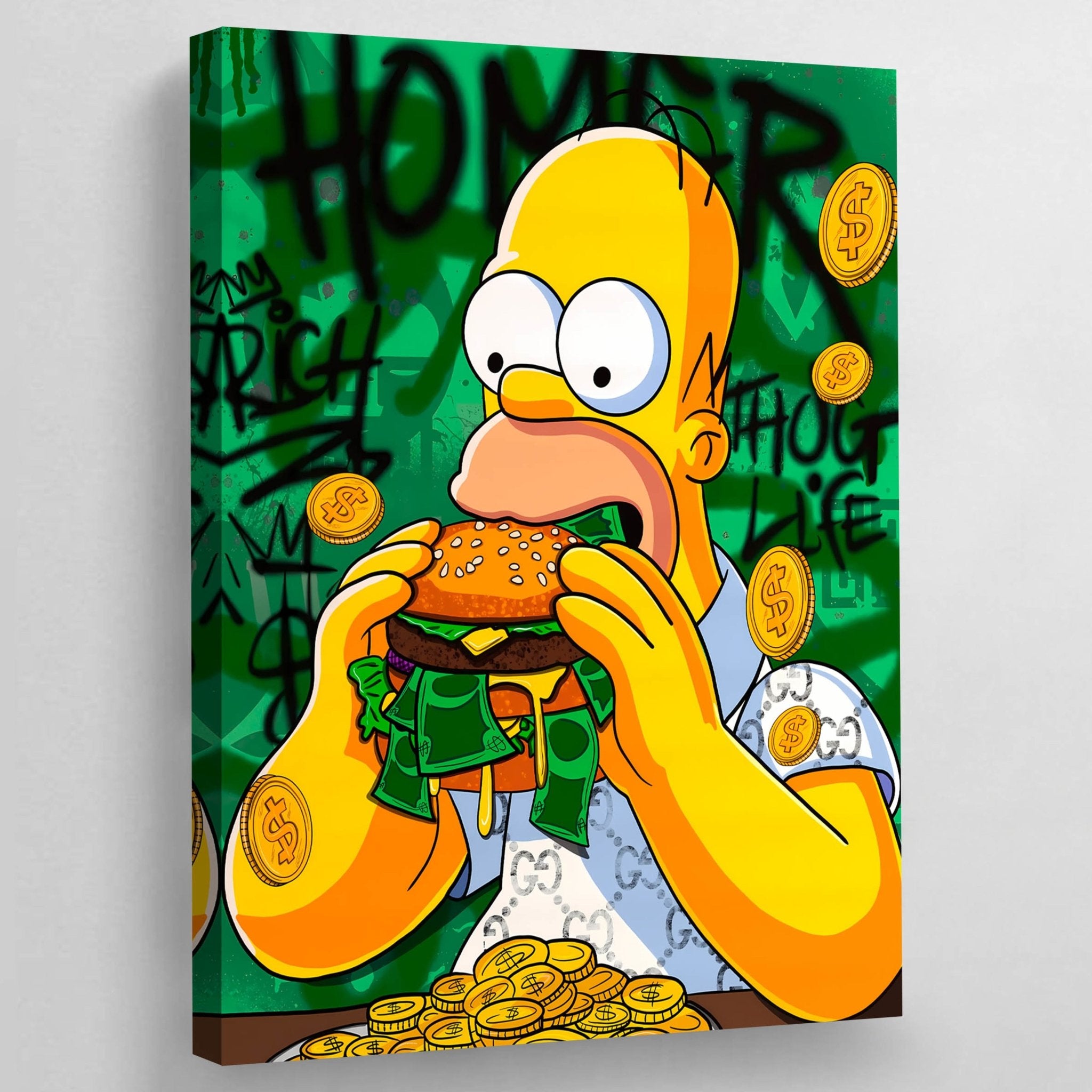 Homer Pop Art Canvas Wall Art - Luxury Art Canvas