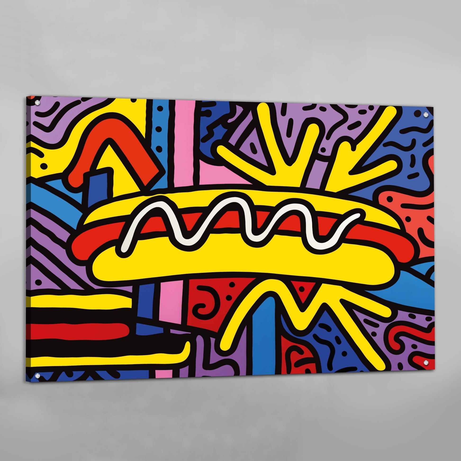 Hot Dog Pop Art Canvas - Luxury Art Canvas