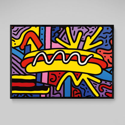 Hot Dog Pop Art Canvas - Luxury Art Canvas