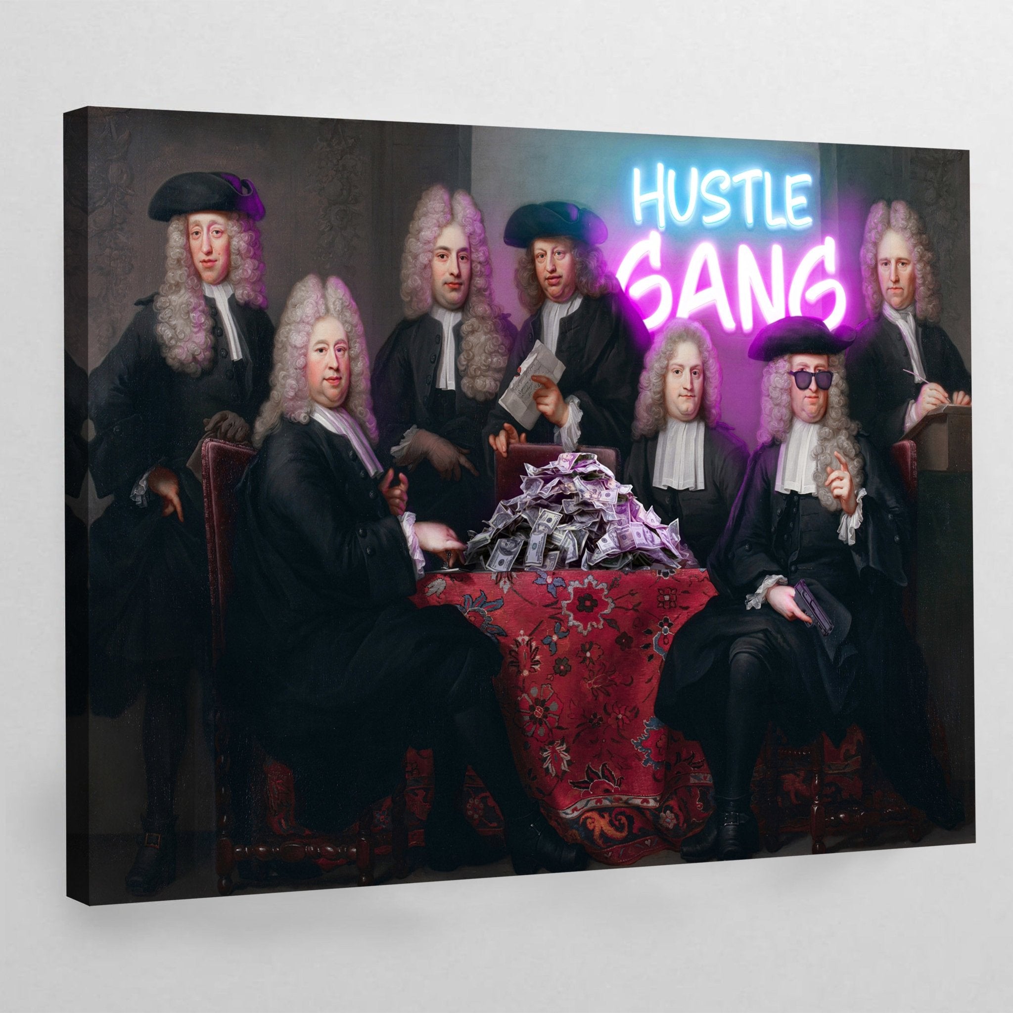 Hustle Gang Modern Wall Art - Luxury Art Canvas
