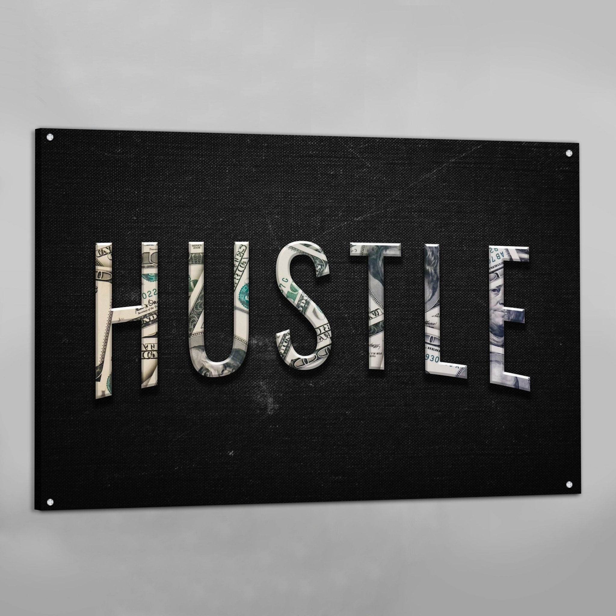Hustle Motivational Canvas - Luxury Art Canvas