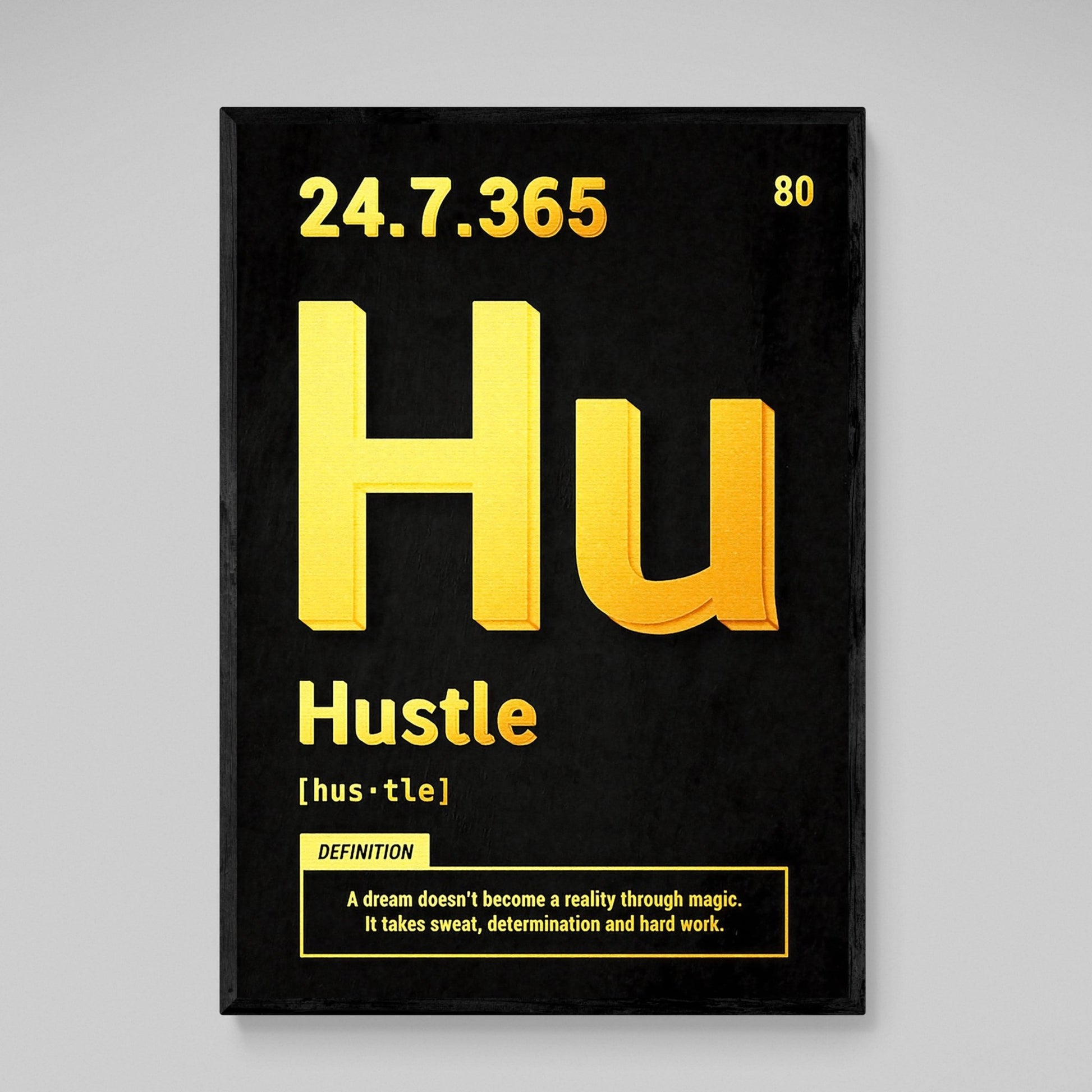 Hustle Motivational Wall Art - Luxury Art Canvas