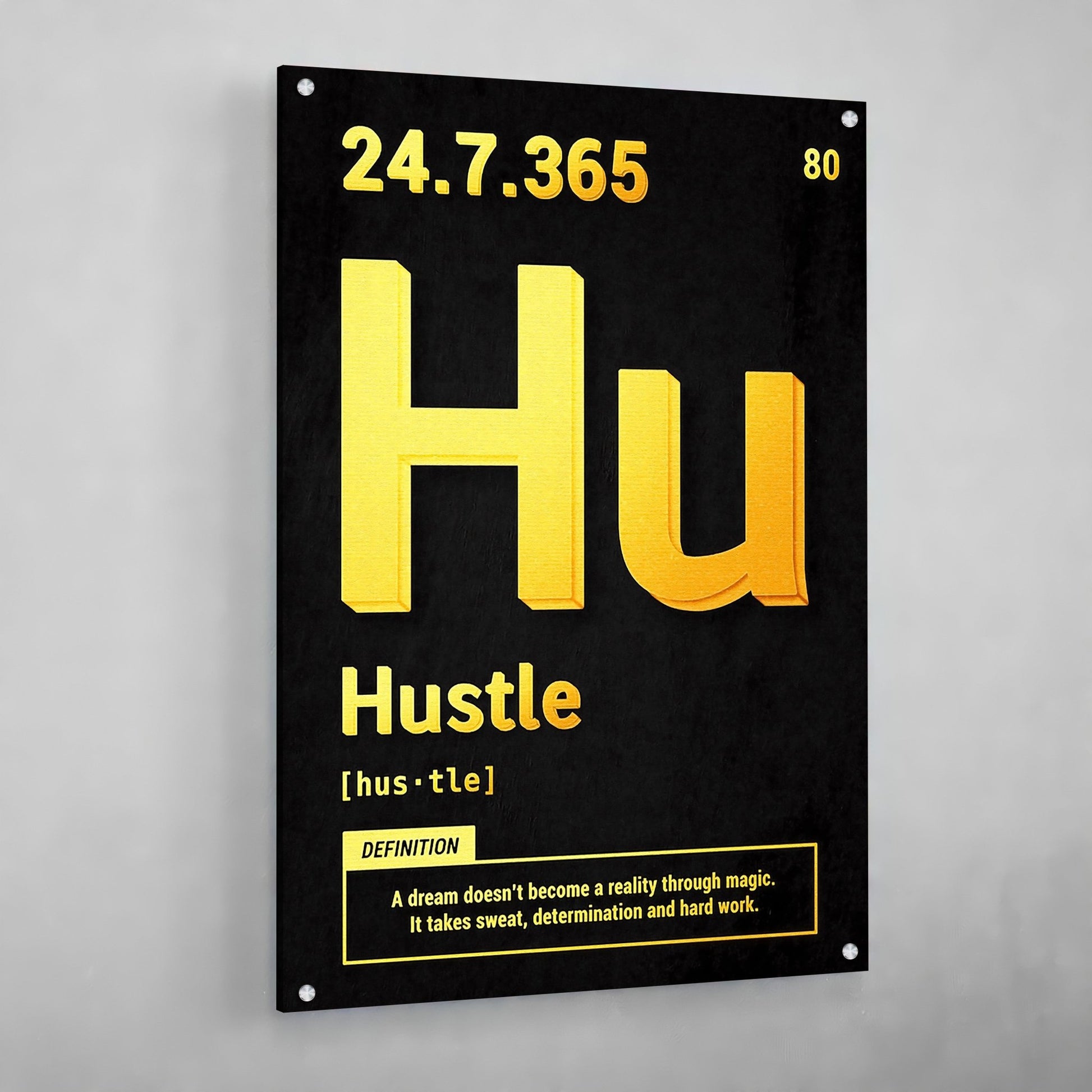 Hustle Motivational Wall Art - Luxury Art Canvas