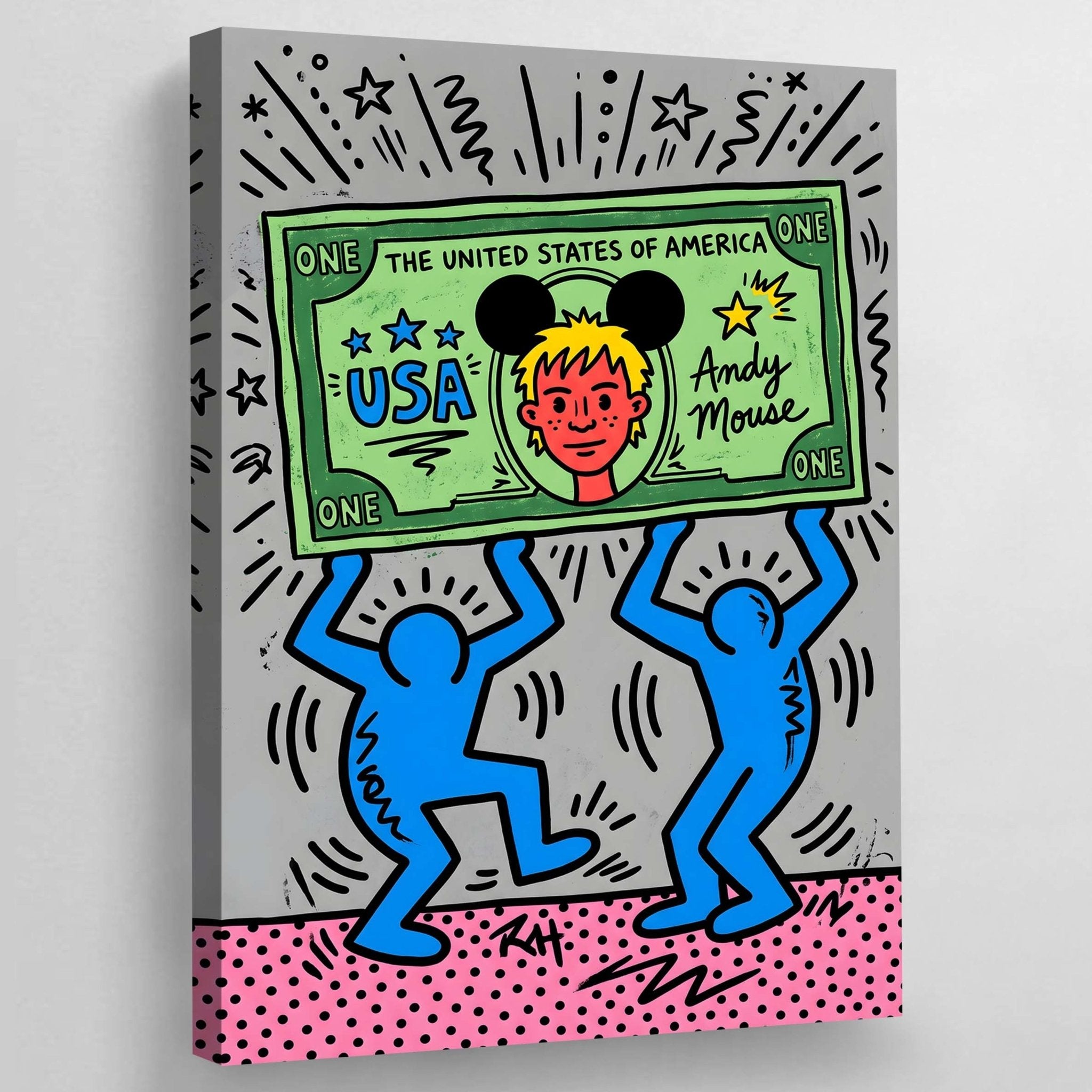 Iconic Money Pop Art Canvas - Luxury Art Canvas