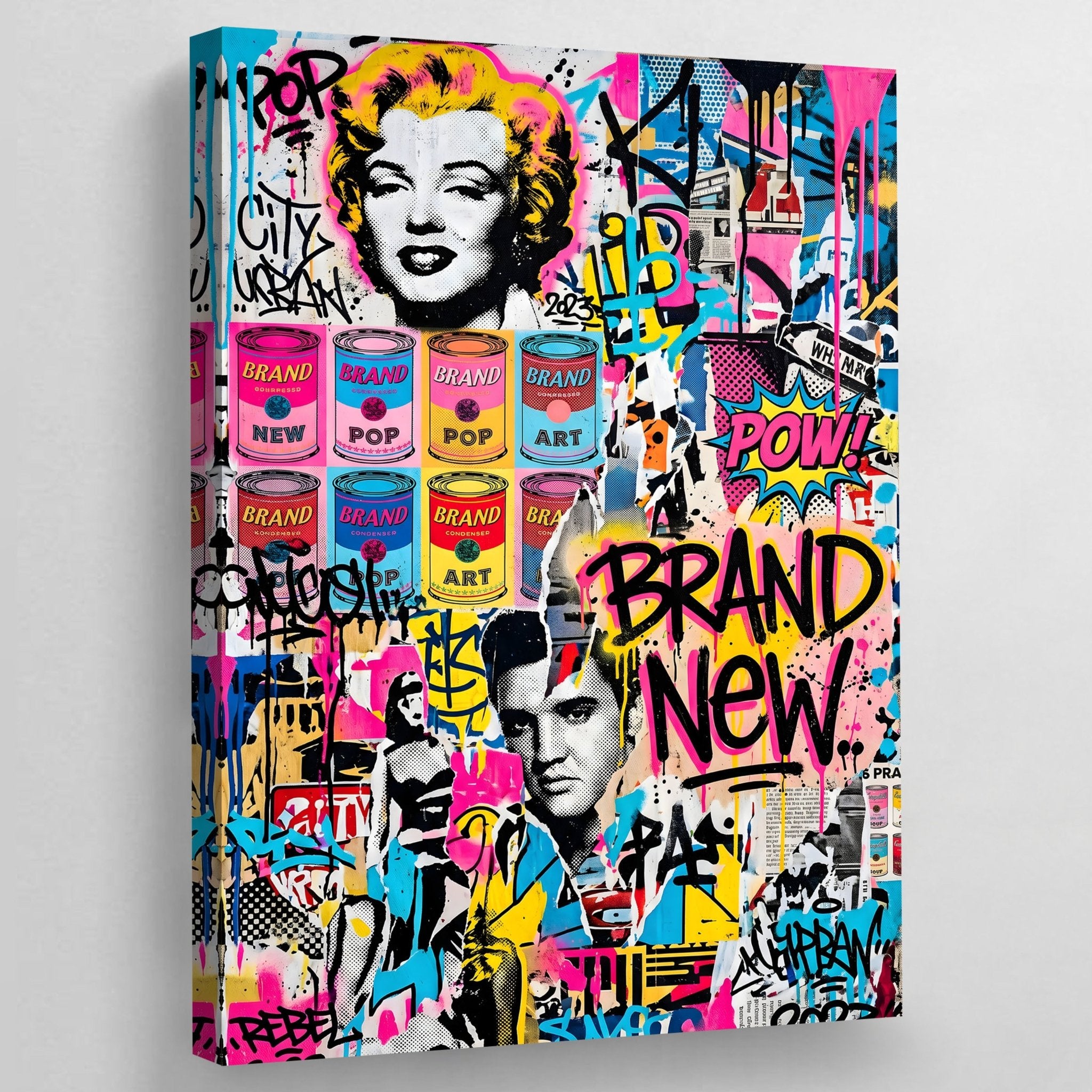 Icons Collage Pop Art Canvas - Luxury Art Canvas