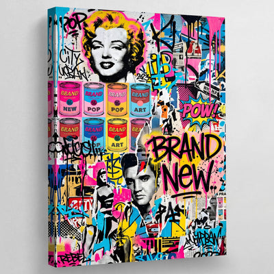 Icons Collage Pop Art Canvas - Luxury Art Canvas