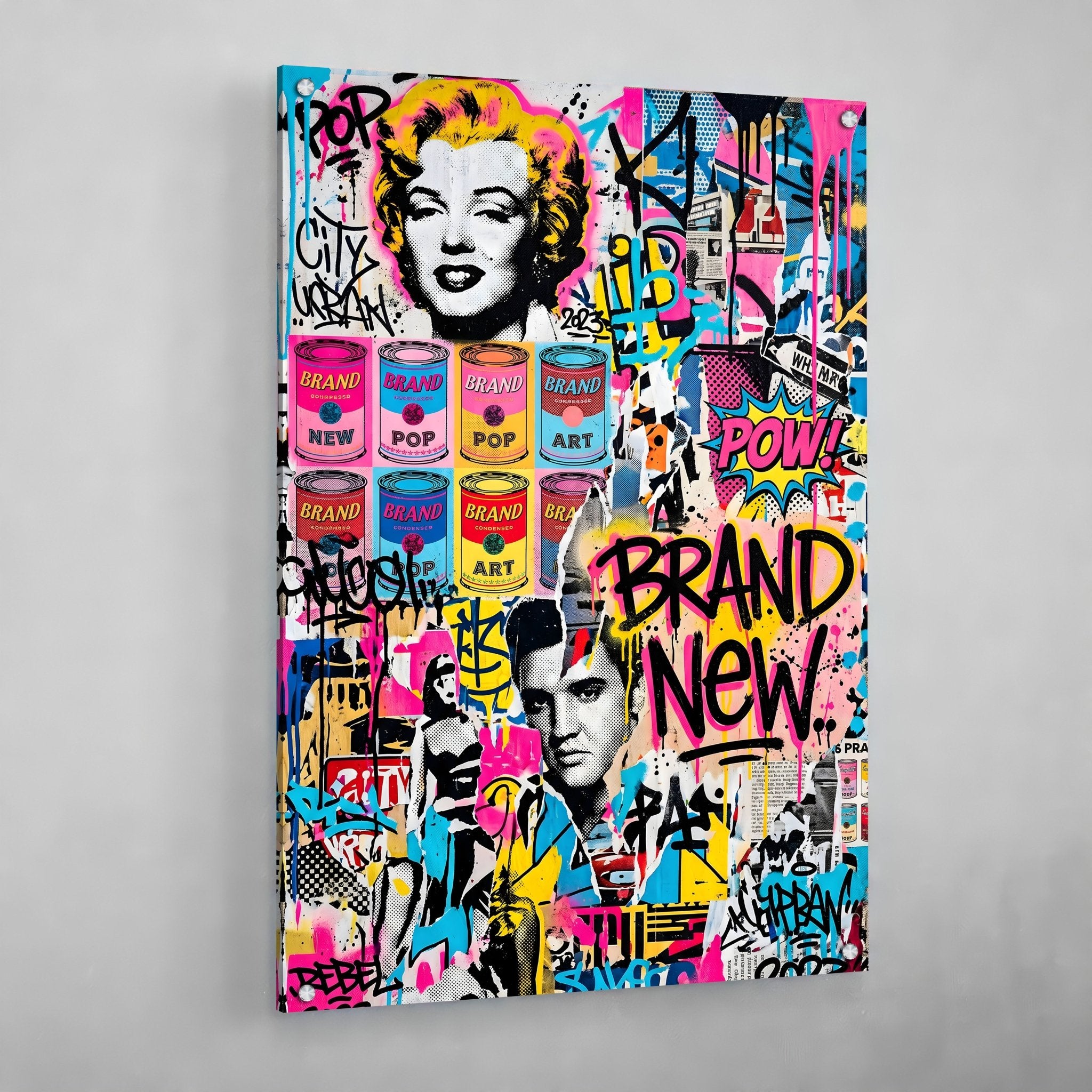 Icons Collage Pop Art Canvas - Luxury Art Canvas