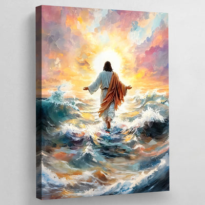 Jesus Walking On Water Wall Art