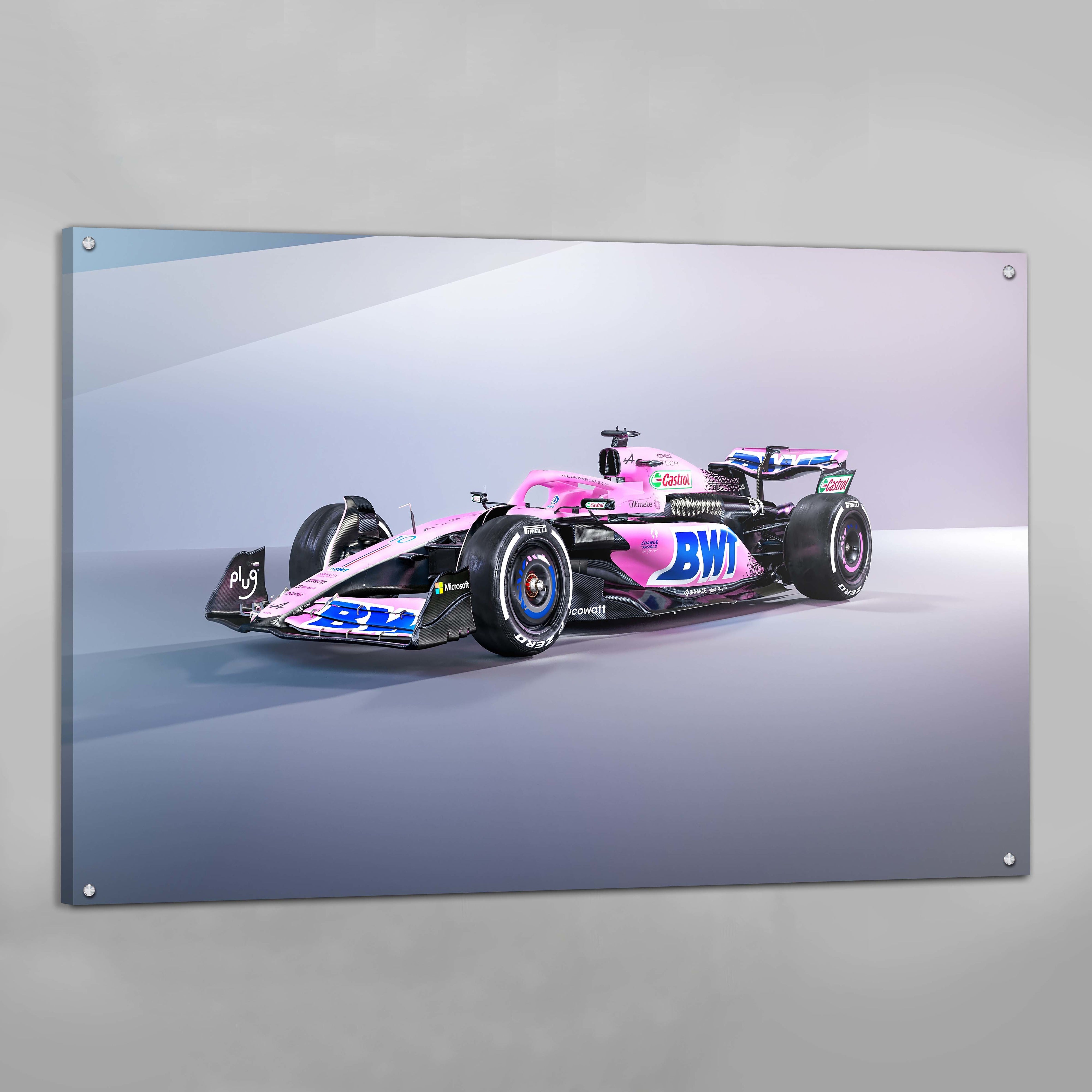 F1 Pink Car Wall Art