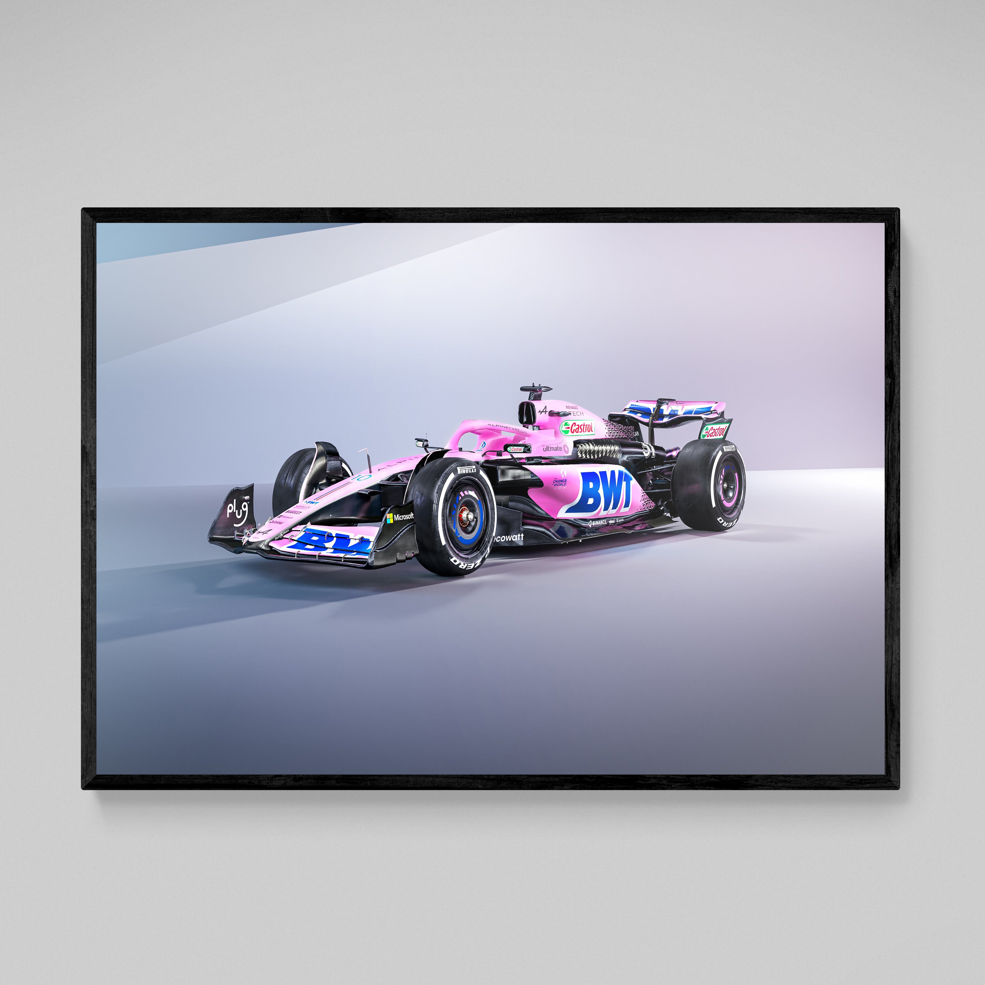 F1 Pink Car Wall Art