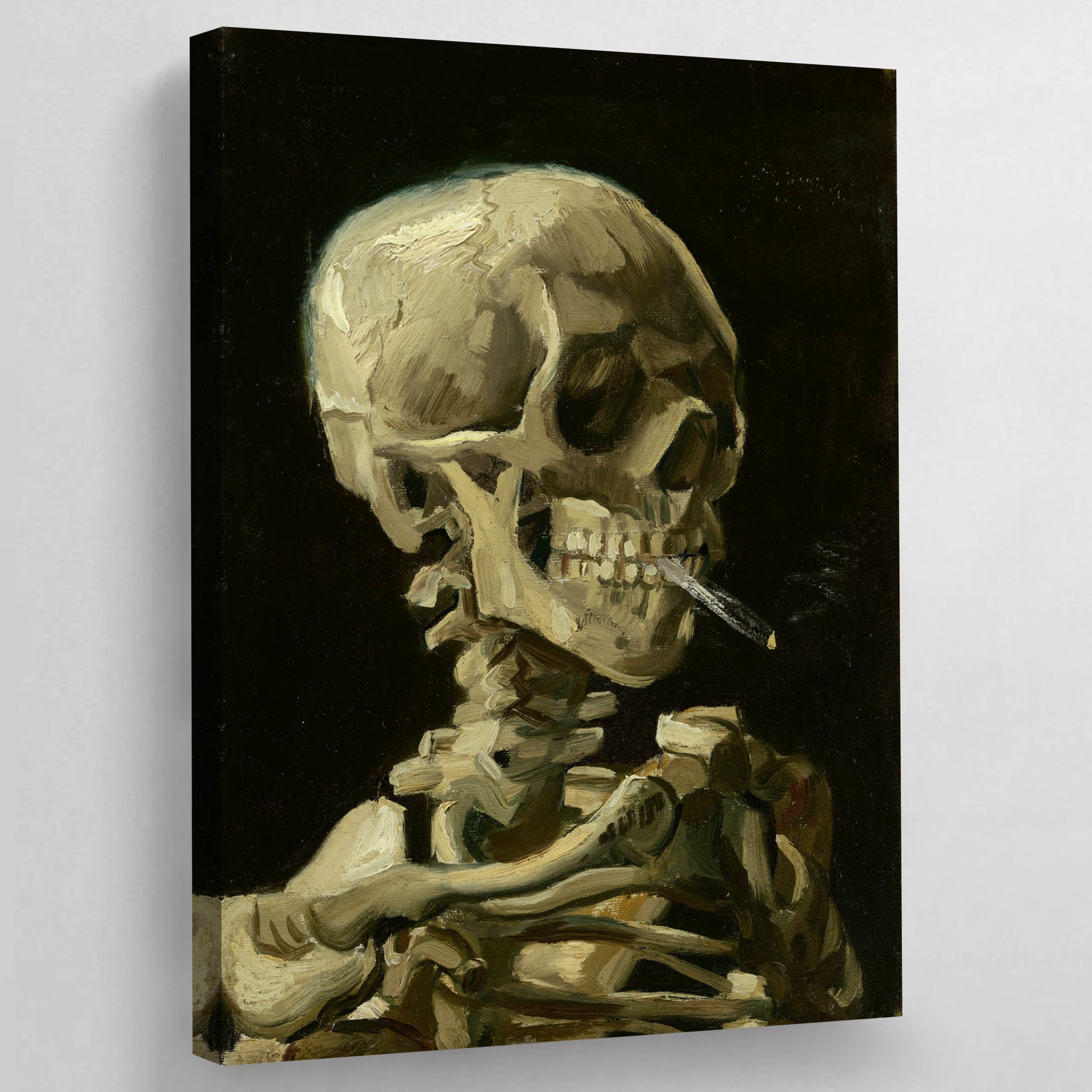Van Gogh Skeleton Smoking Wall Art