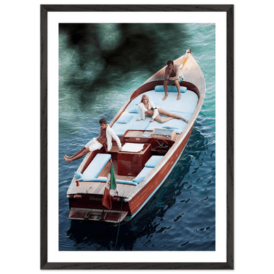 Italian Boat Lake Como Photography Wall Art - Luxury Art Canvas