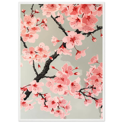 Japanese Cherry Blossom Wall Art - Luxury Art Canvas