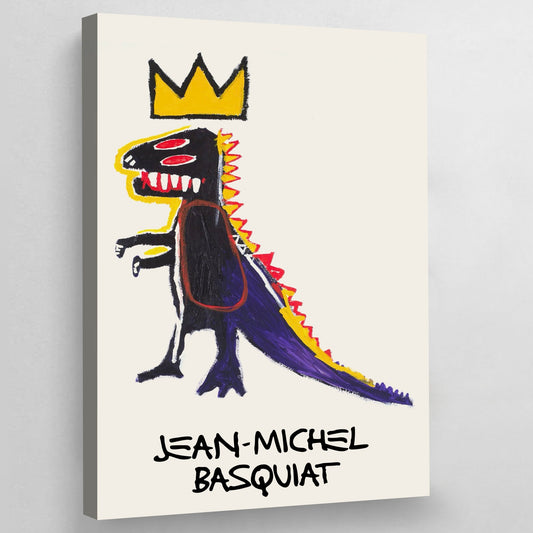 Jean-Michel Basquiat Dinosaur Wall Art - Luxury Art Canvas