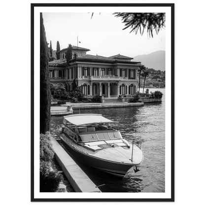 Lake Como Boat Photography Wall Art - Luxury Art Canvas