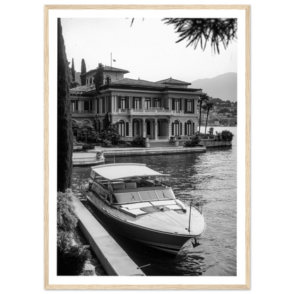 Lake Como Boat Photography Wall Art - Luxury Art Canvas