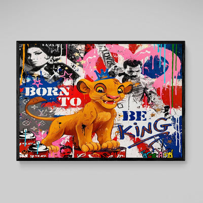 Lion King Graffiti Wall Art - Luxury Art Canvas