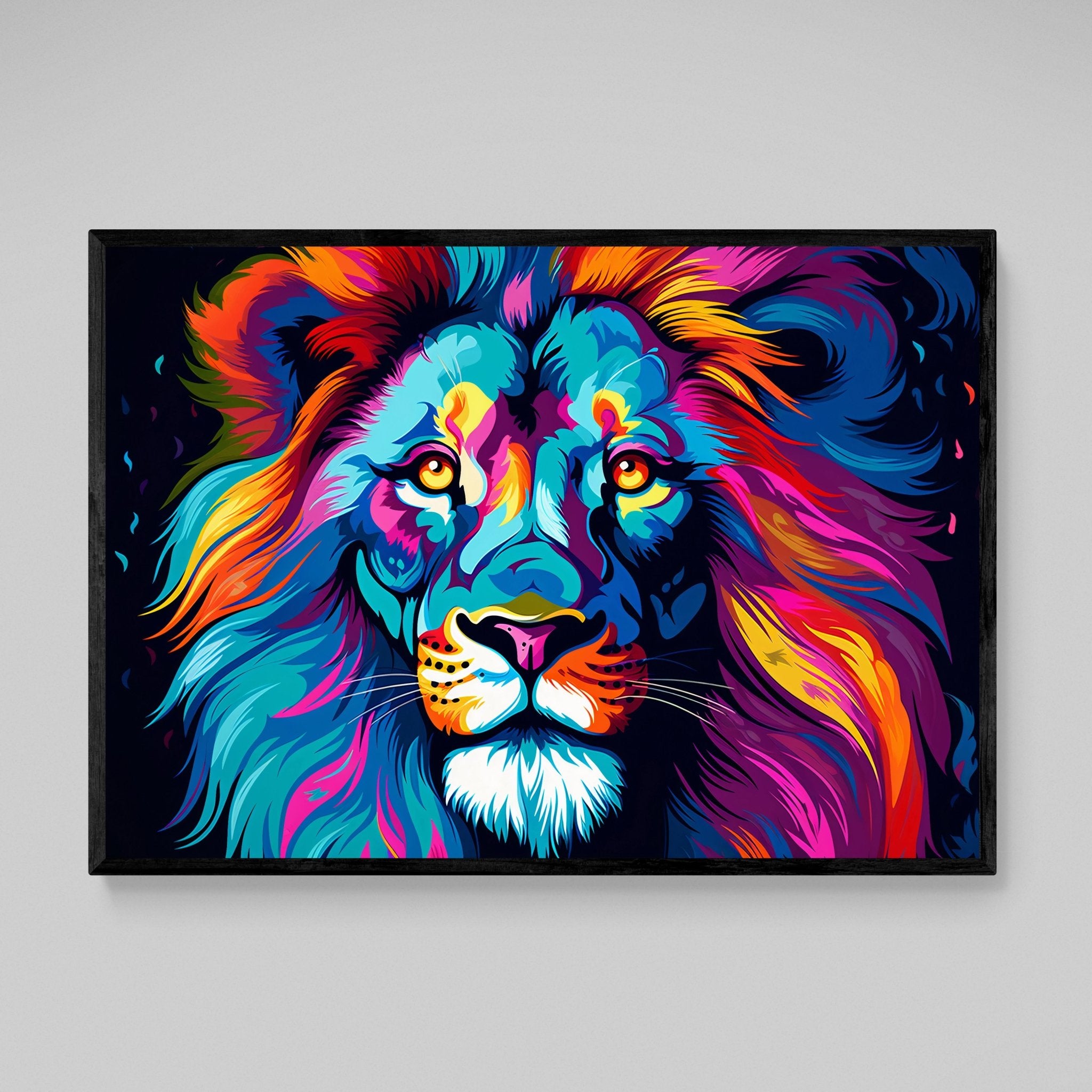 Lion Pop Art Wall Art - Luxury Art Canvas