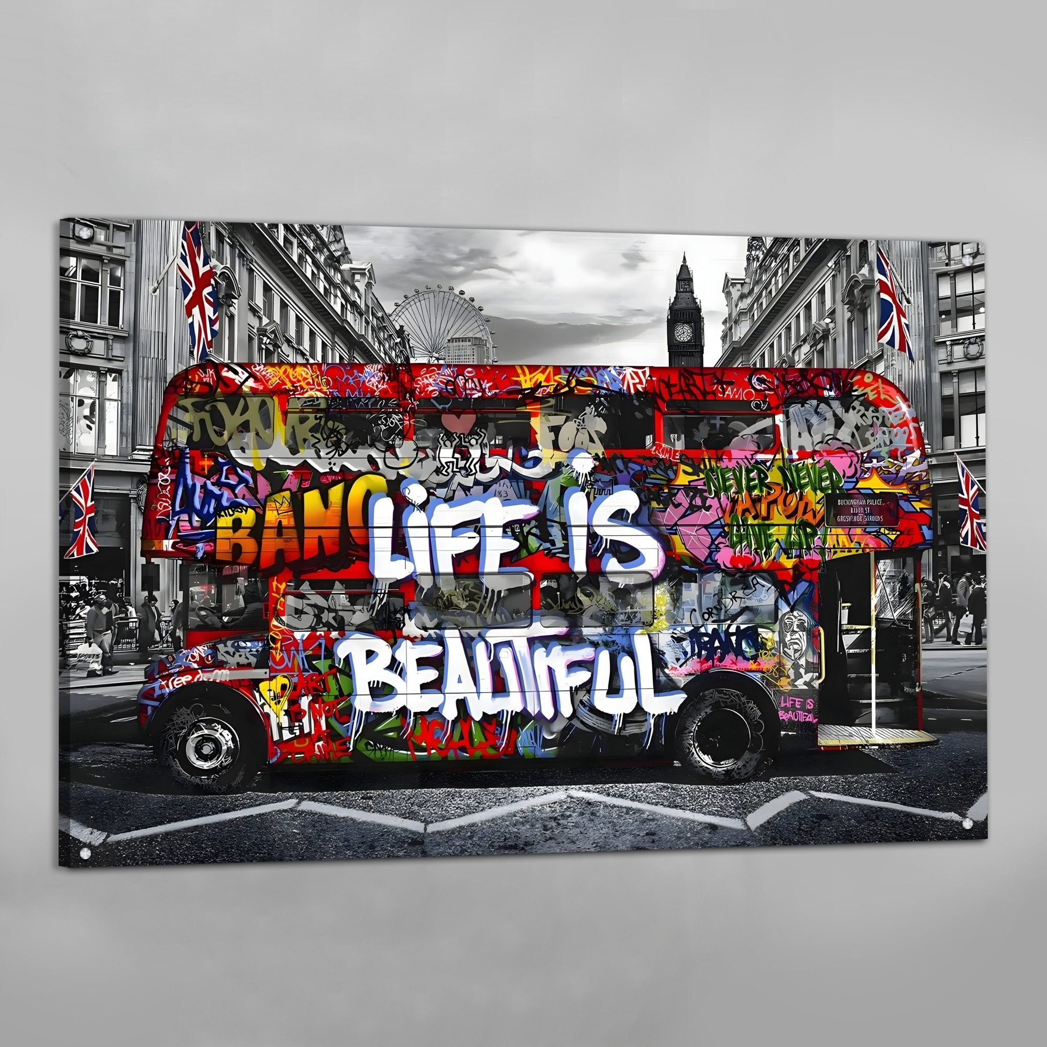London Graffiti Canvas - Luxury Art Canvas