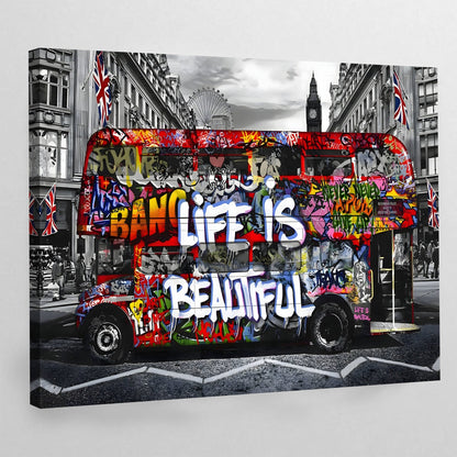 London Graffiti Canvas - Luxury Art Canvas