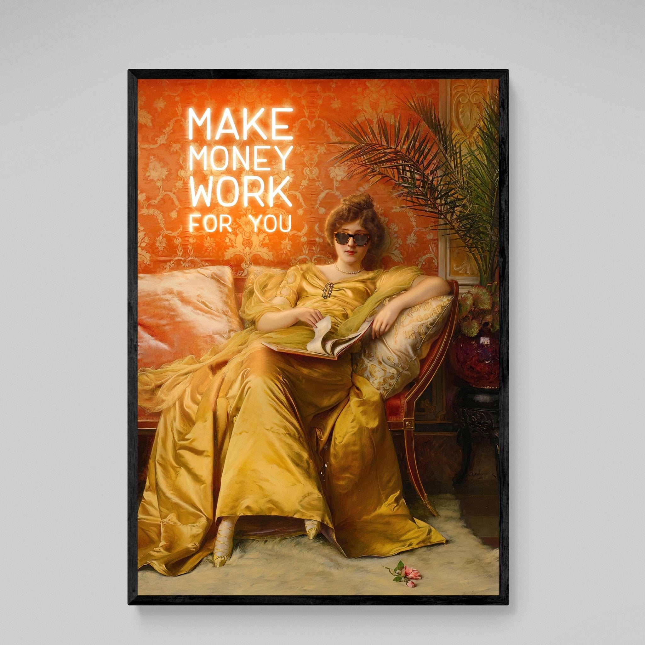 Make Money Work For You Modern Wall Art - Luxury Art Canvas