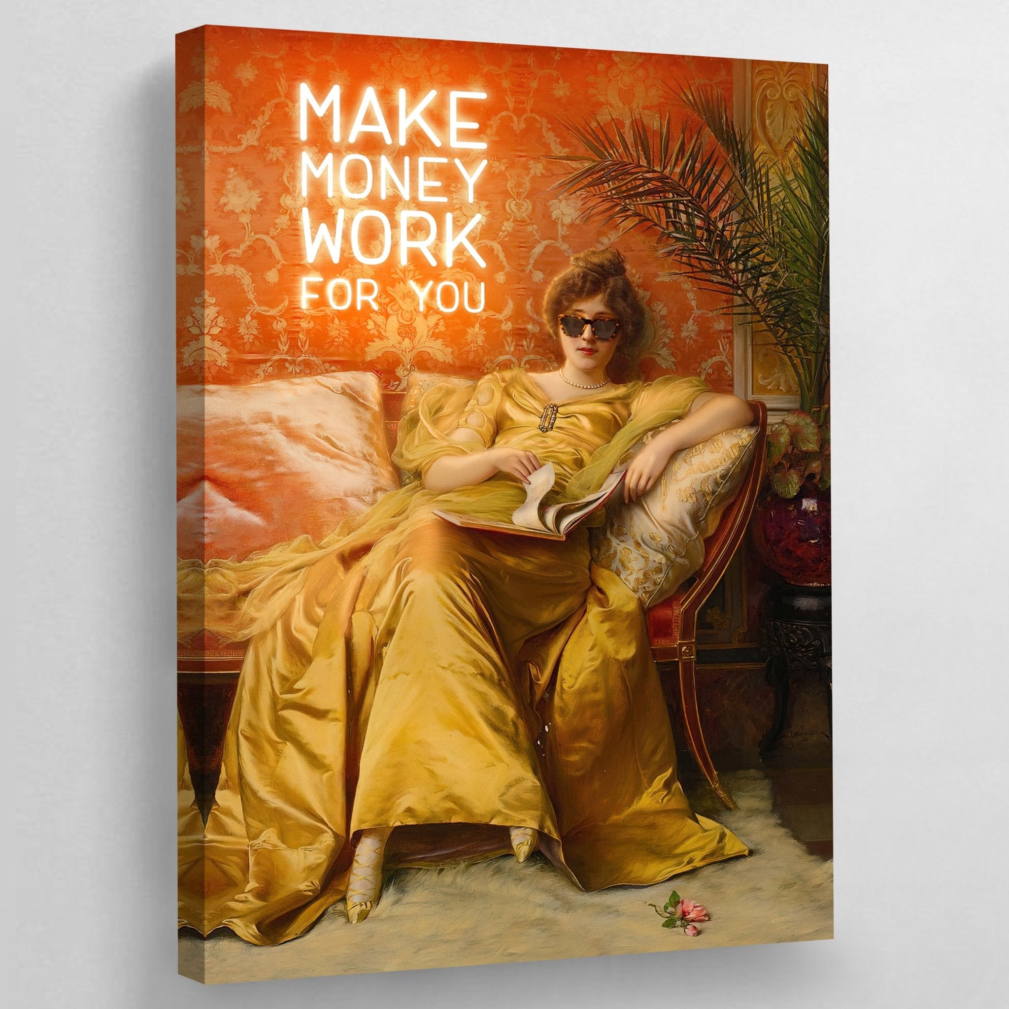 Make Money Work For You Modern Wall Art - Luxury Art Canvas